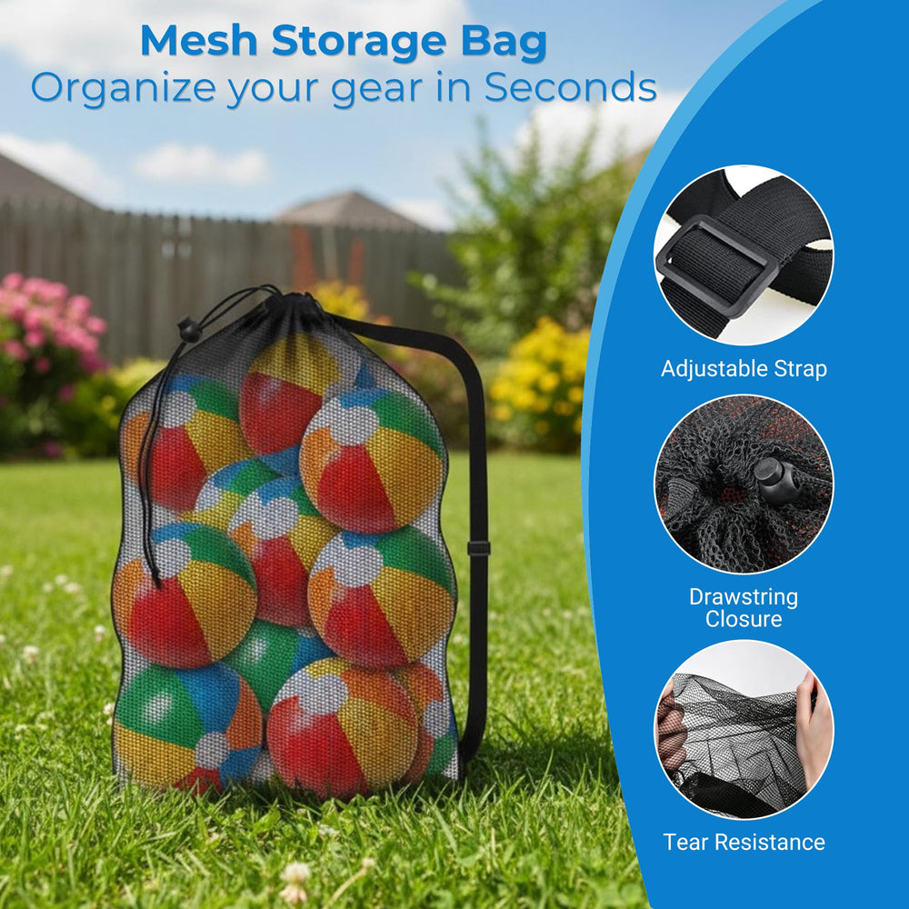 Hmenbiz large 30x40 inch storage bag holding pants and balls for easy transport