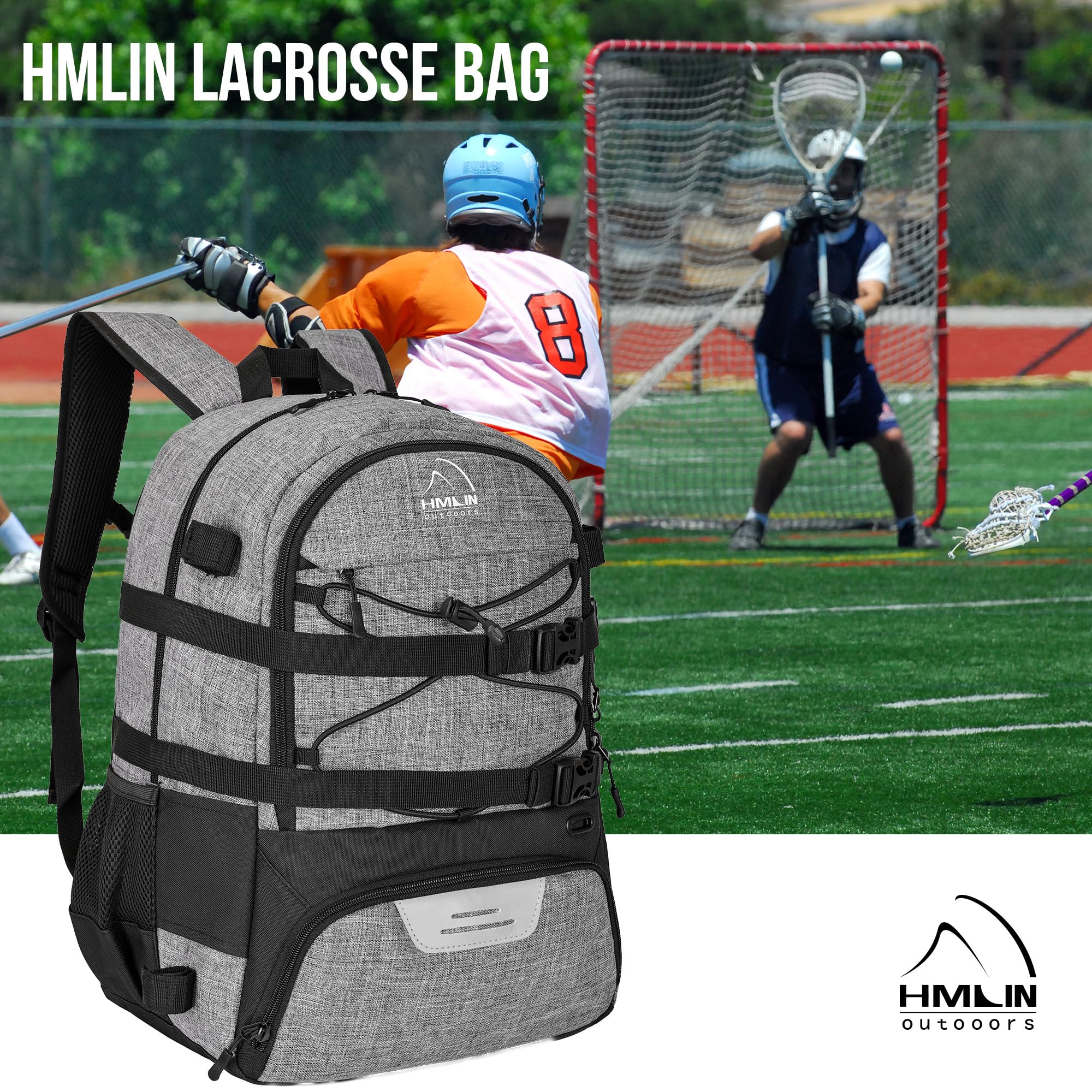 HMLIN OUTOOORS padded back and ergonomic straps for comfortable carrying