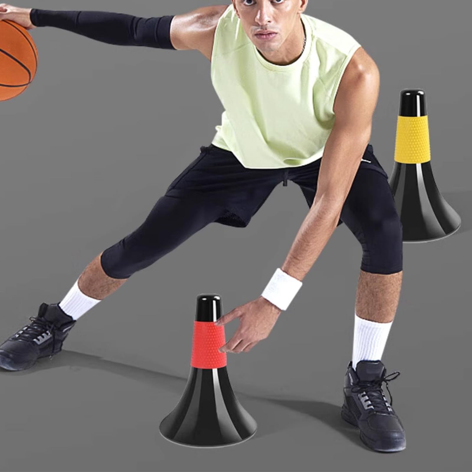 HningBuyox coach placing cones during practice for fast drill organization