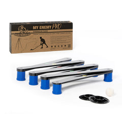 Hockey Revolution trainer in use with player practicing stickhandling to improve reaction speed