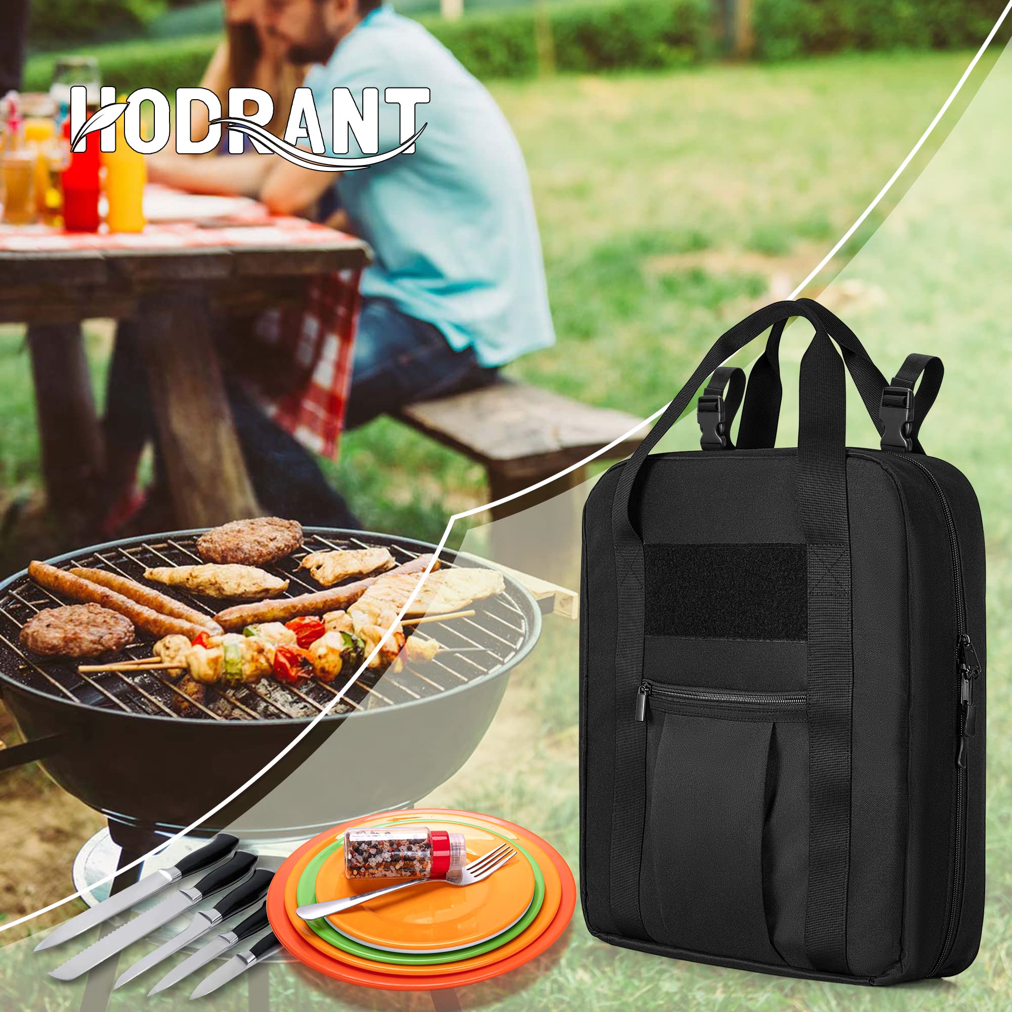 HODRANT rear pocket and zipper storing phone and recipe safely