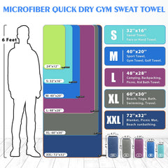 HOEAAS towel rolled inside breathable pouch demonstrating easy transport
