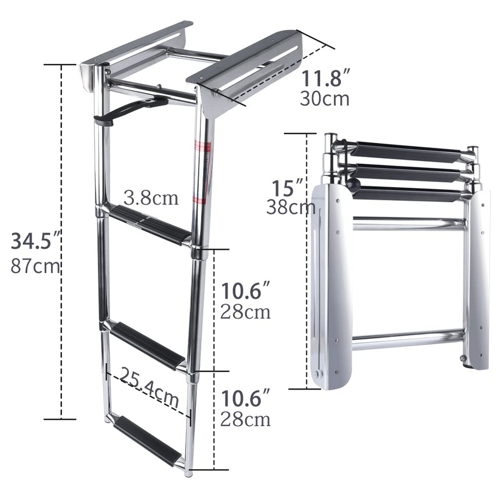 Hoffen step close-up with slip-proof tread for secure footing