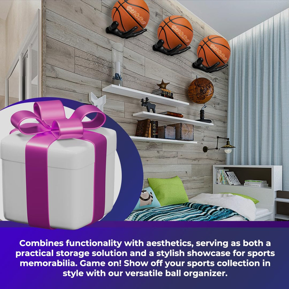 Hold My Ball styled in man cave demonstrating decorative sports-themed appeal