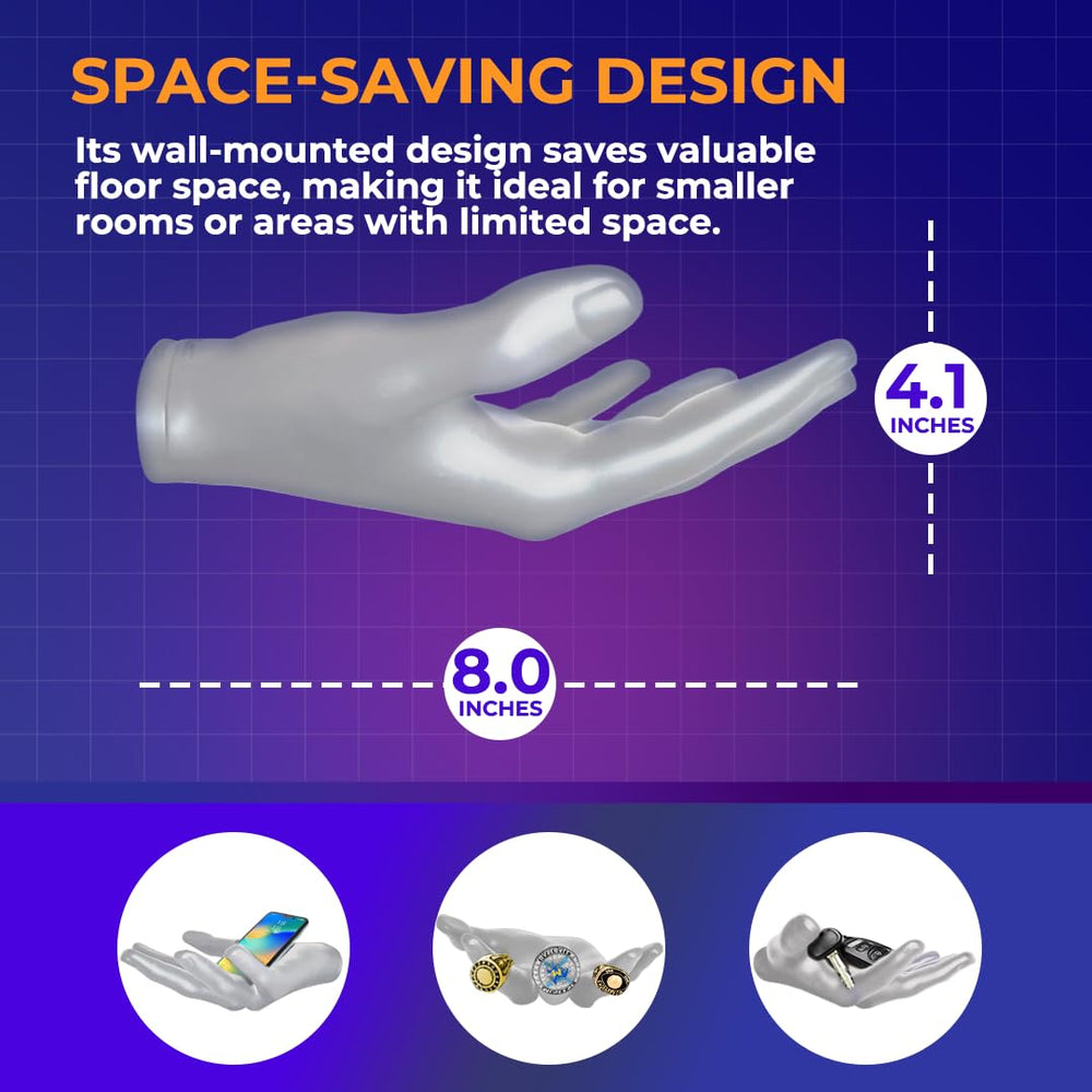 Hold My Ball with football for size-scale comparison and space-saving benefit