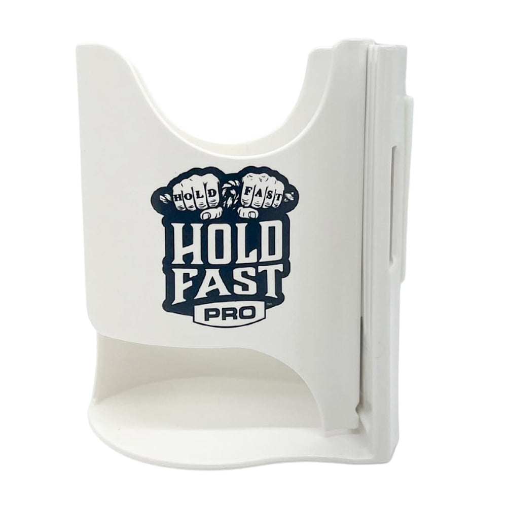 Hold Fast Pro front view white showing compact design and secure hold