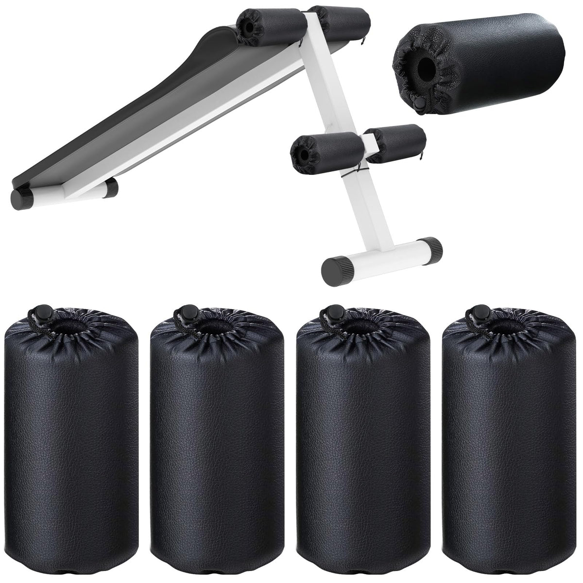 Hollowfly front view of four foam roller pads showing compact pack and fit benefits
