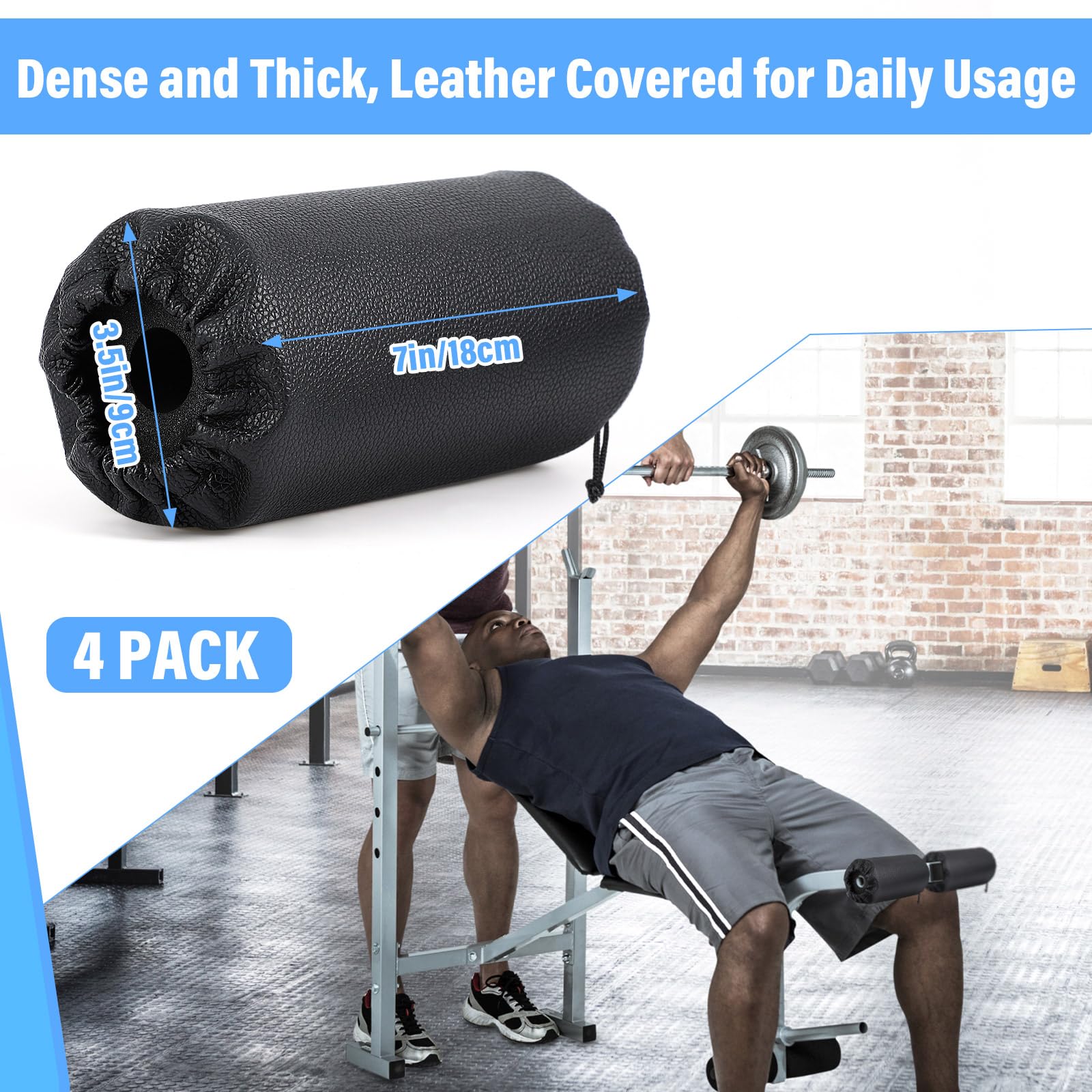 Hollowfly foam pad installed on weight bench demonstrating improved cushioning
