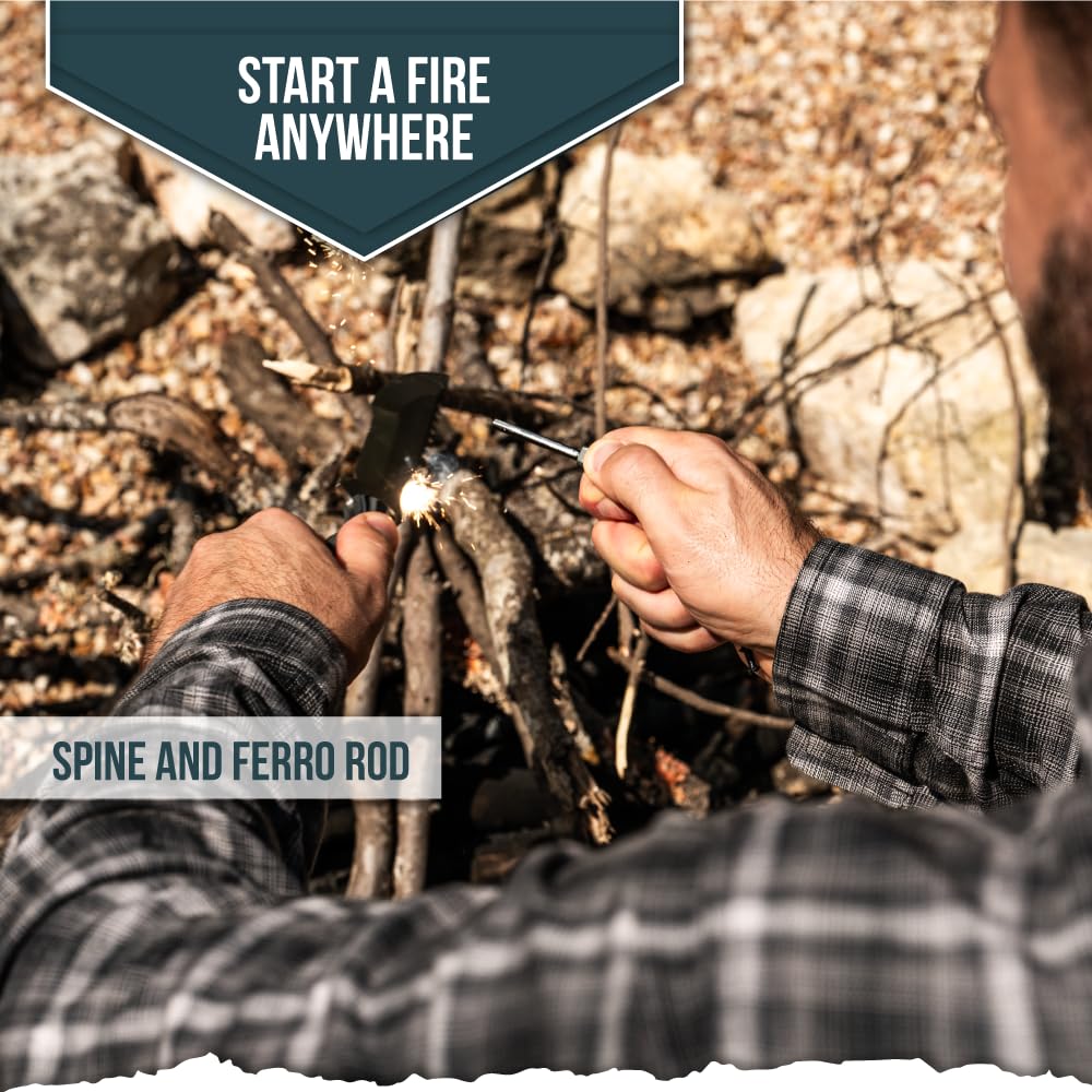 Holtzman's Gorilla Survival handle texture detail offering anti-slip grip and ergonomic control
