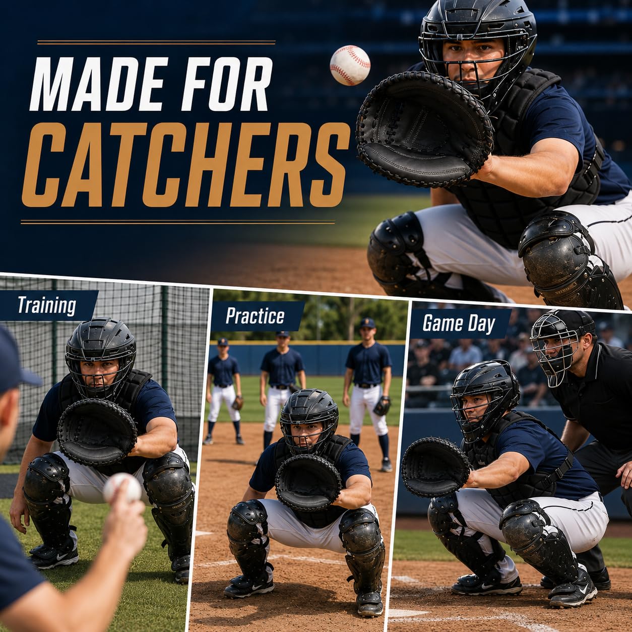 HolyElks mitt in use by catcher demonstrating secure catches