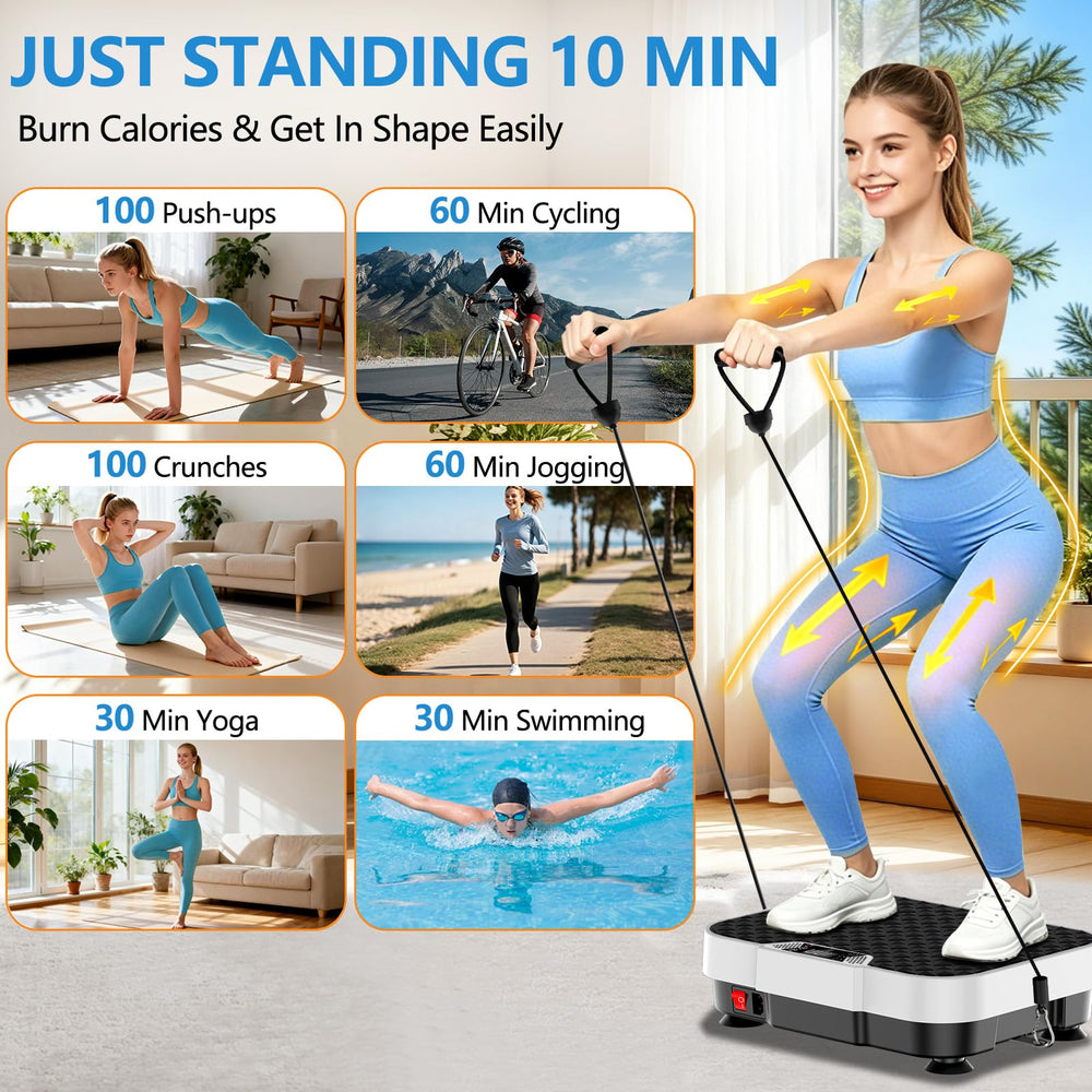HomePoweron user standing in living room enabling quick daily exercise