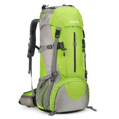 HongXingHai front view of backpack shows roomy compartments and durable build for long trips