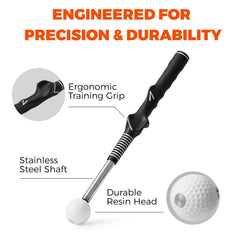 honharo retracted for compact storage and easy golf-bag transport