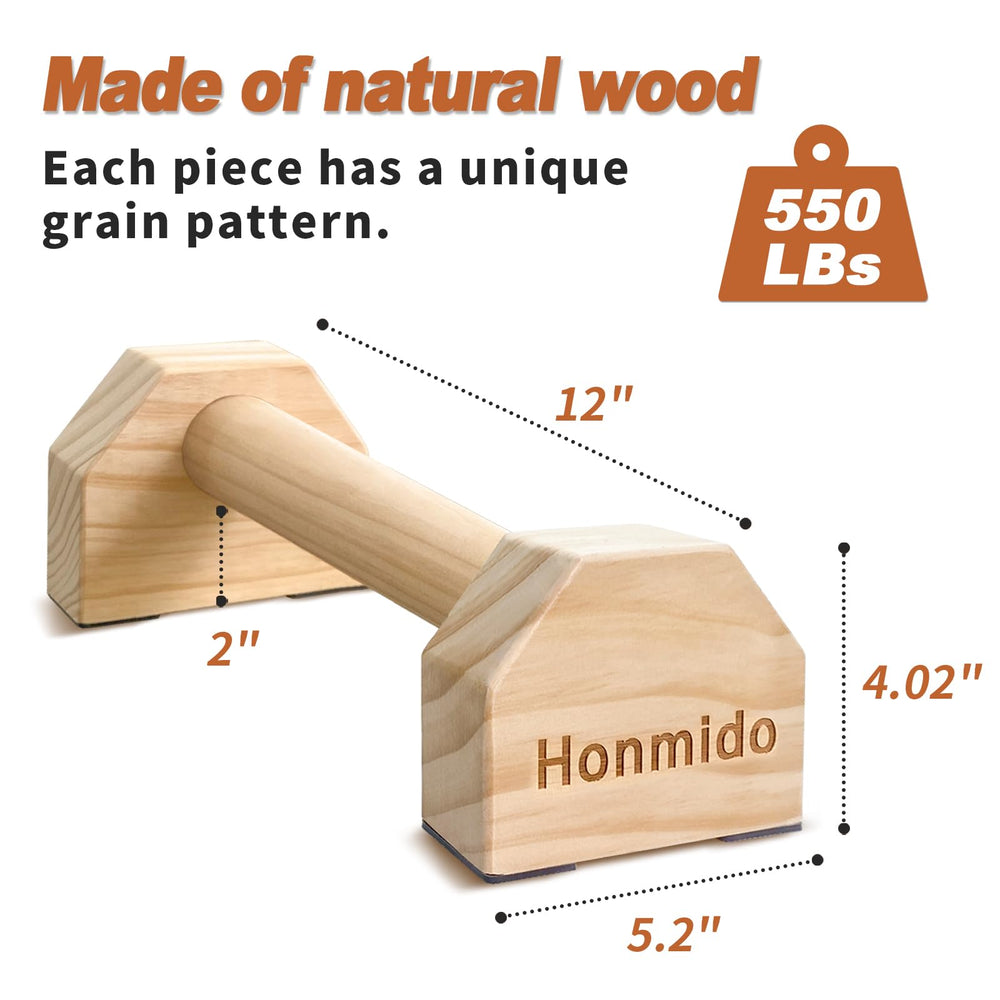 Honmido close-up of pine wood grain and smooth finished handle