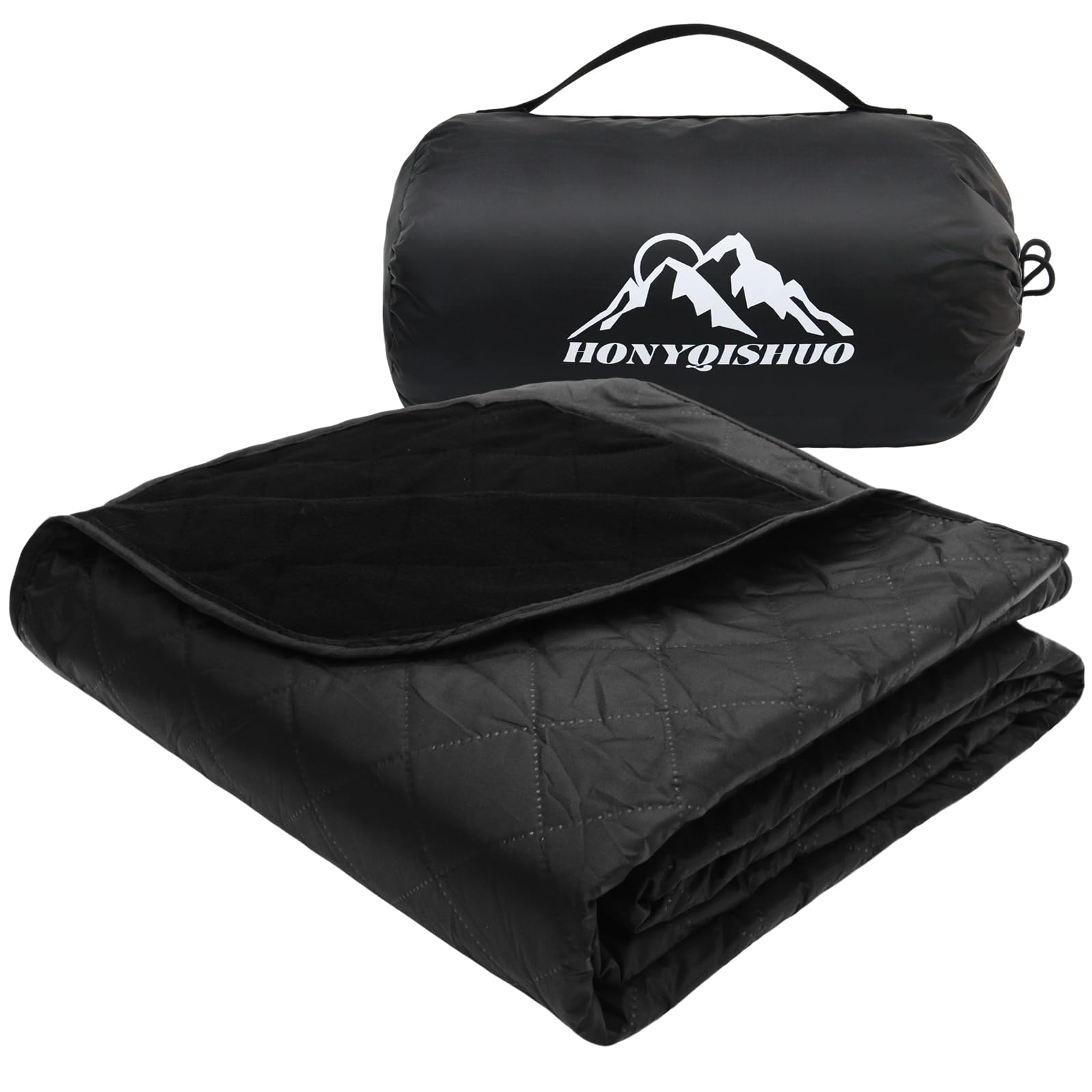 HonyQiShuo front view packaged blanket showing compact carry benefit