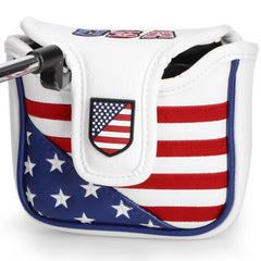 HOOKED ON GOLF front view showing precise square mallet fit and protection
