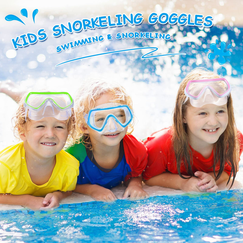 Hoolerry child wearing mask in pool showing secure fit and confident swimming