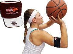 HOOPSKING BullsEye front view showing shape and 90° elbow stop for consistent form