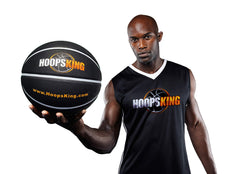 HOOPSKING front view of weighted basketball showing durable surface and immediate training benefit