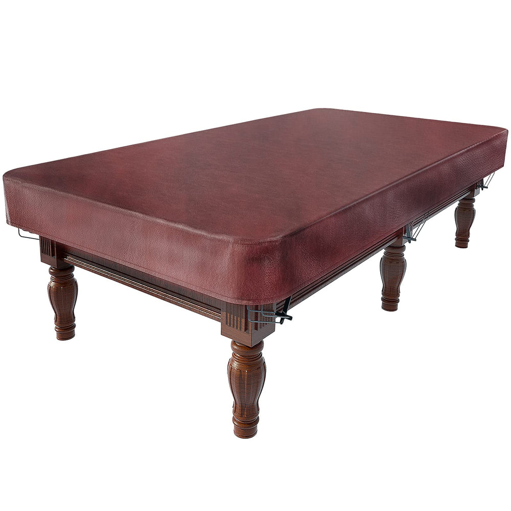 HOOTO front view of 8ft brown cover protecting table, durable protection