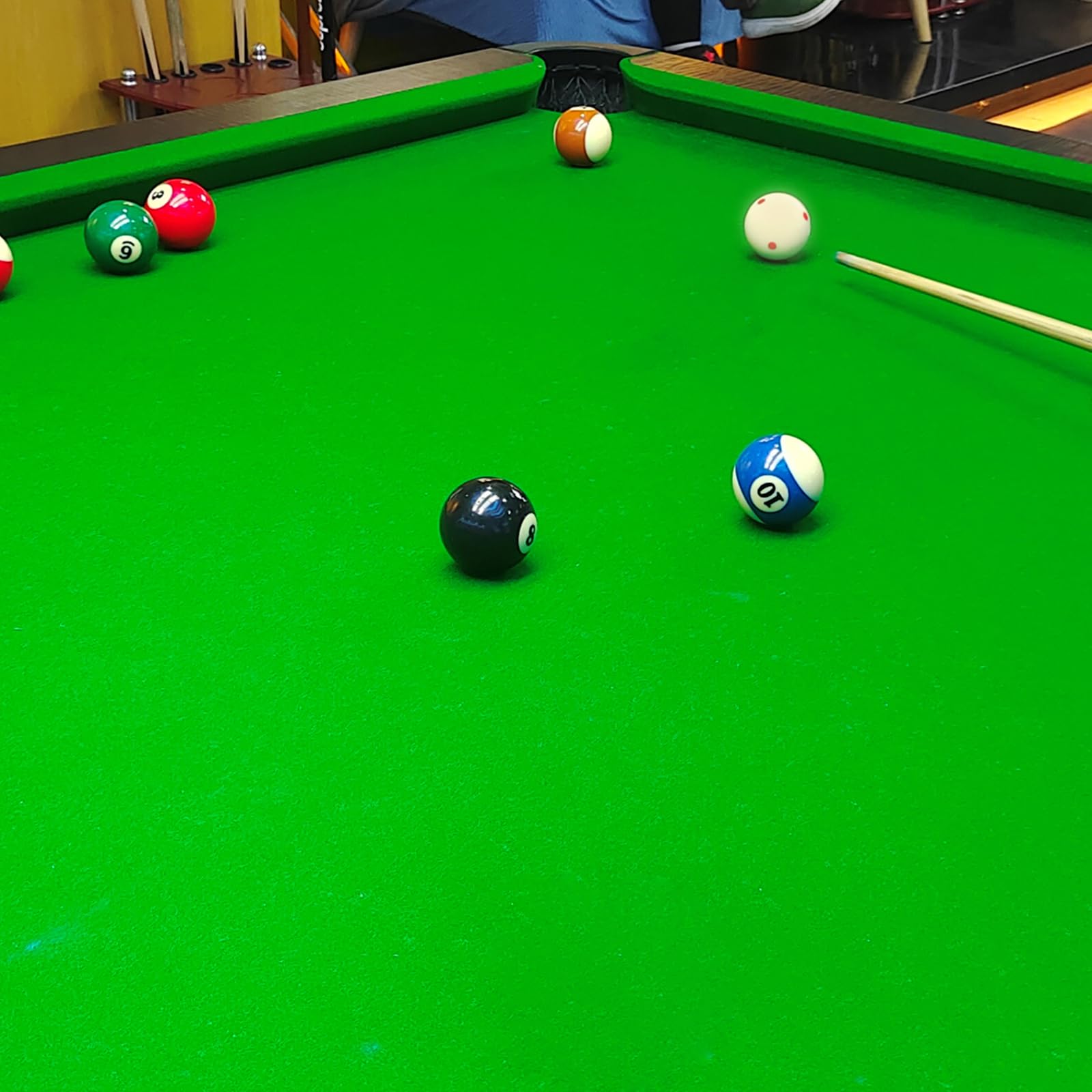 Hordolry training balls on home billiard table aiding practice routines
