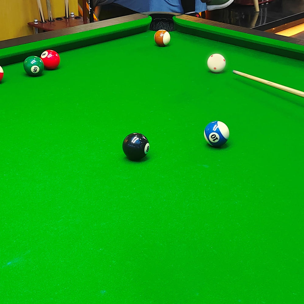 Hordolry training balls on home billiard table aiding practice routines