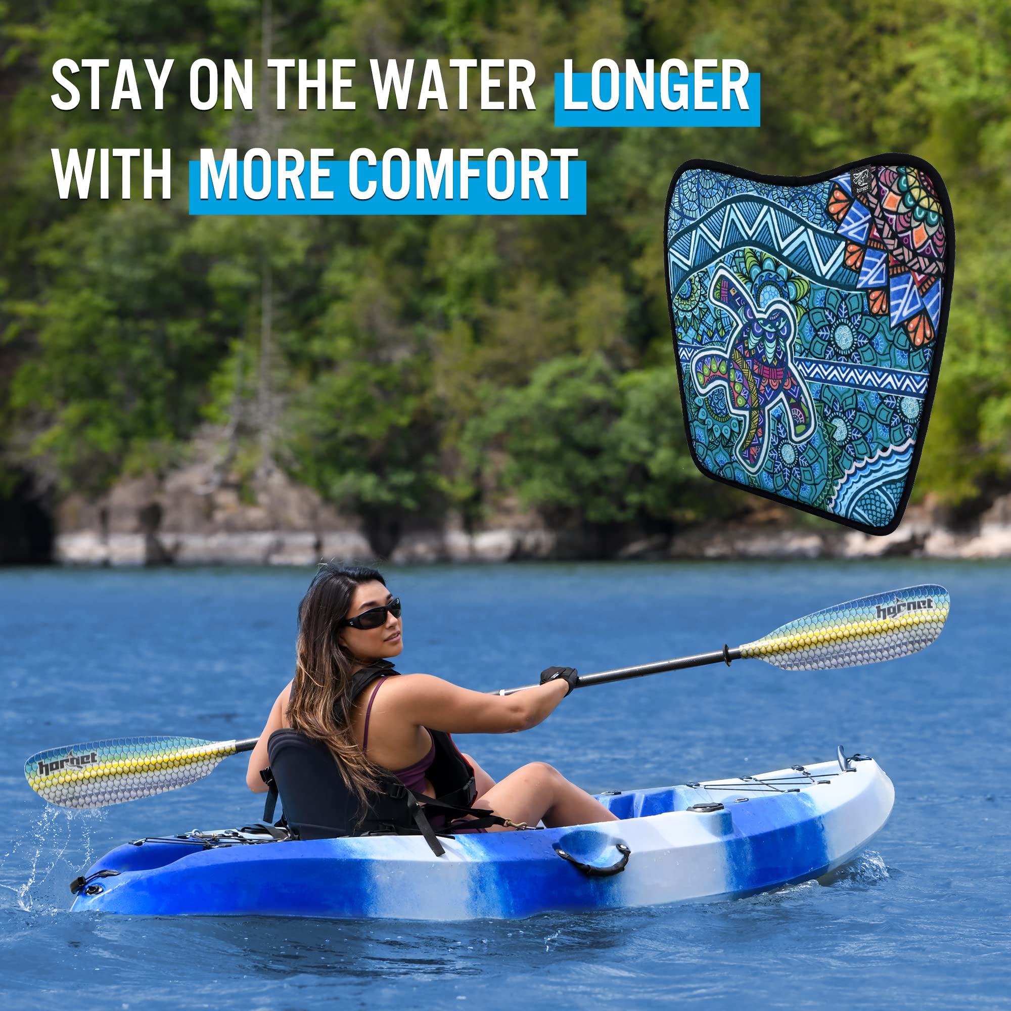 Hornet Watersports floating on water for easy recovery if dropped