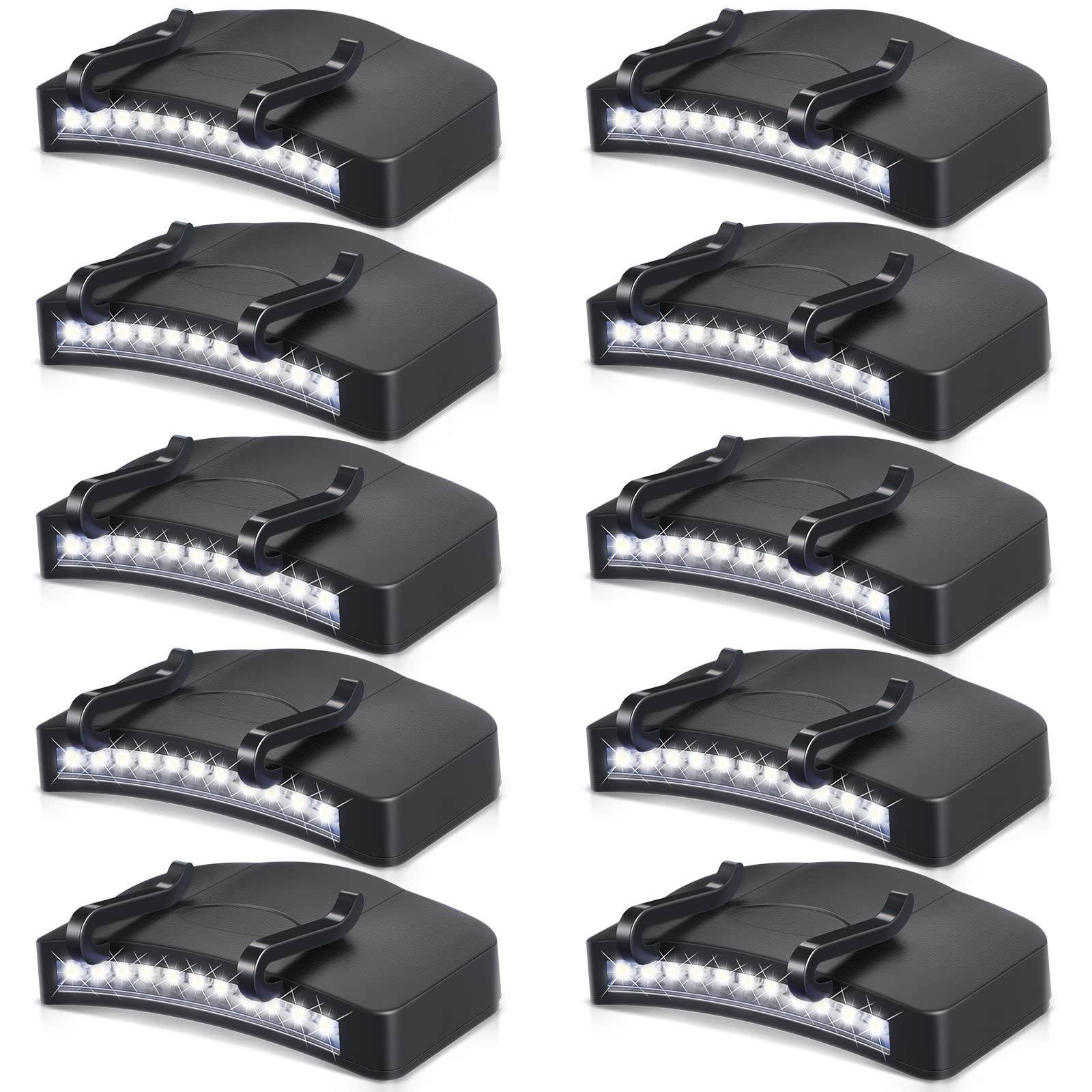 Hortsun front view of cap light showing compact waterproof design and utility