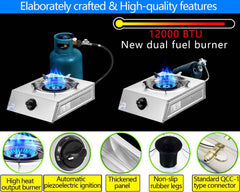 Horynar automatic ignition detail demonstrating match-free quick start