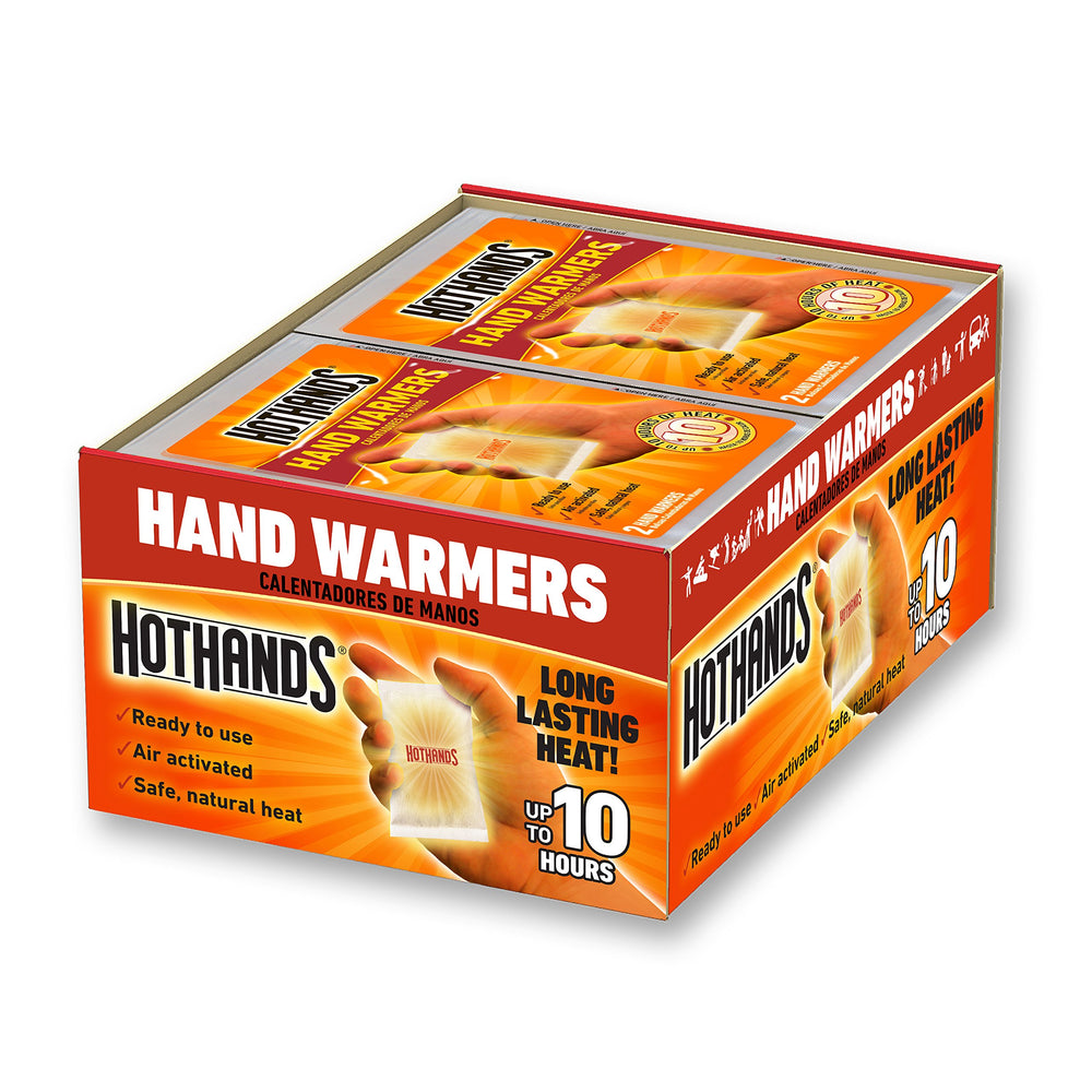 HotHands front packaging showing bulk 100 pair for long-term supply and savings