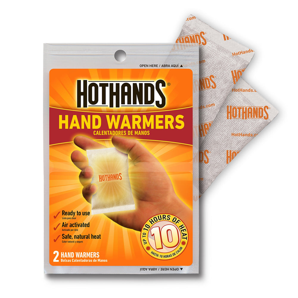 HotHands placed inside glove demonstration providing hands-on warmth during cold