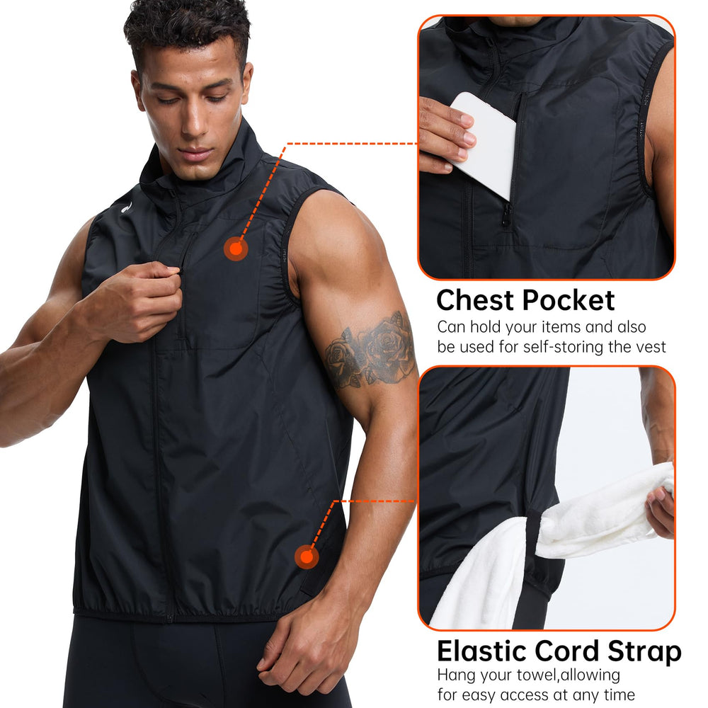 HOTSUIT side profile worn in gym demonstrating slim layering and freedom of movement