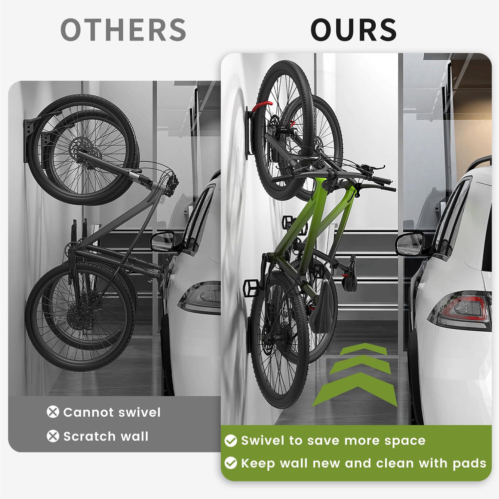 Housolution bike load test showing support of up to 66 lbs for heavy bikes