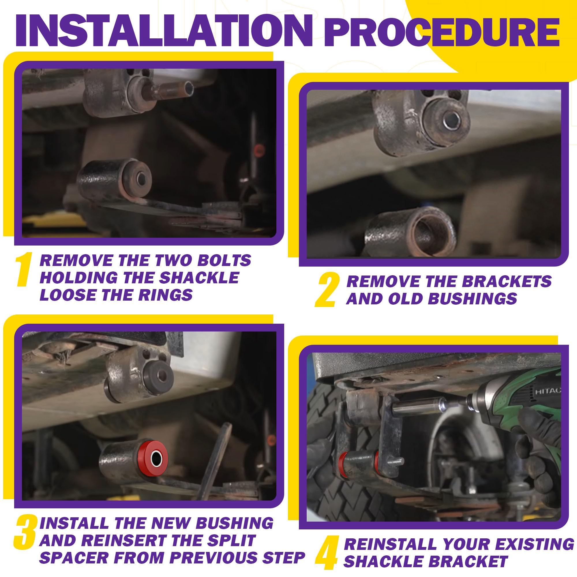 HOWBOW grease packets and instruction sheet included for easier installation