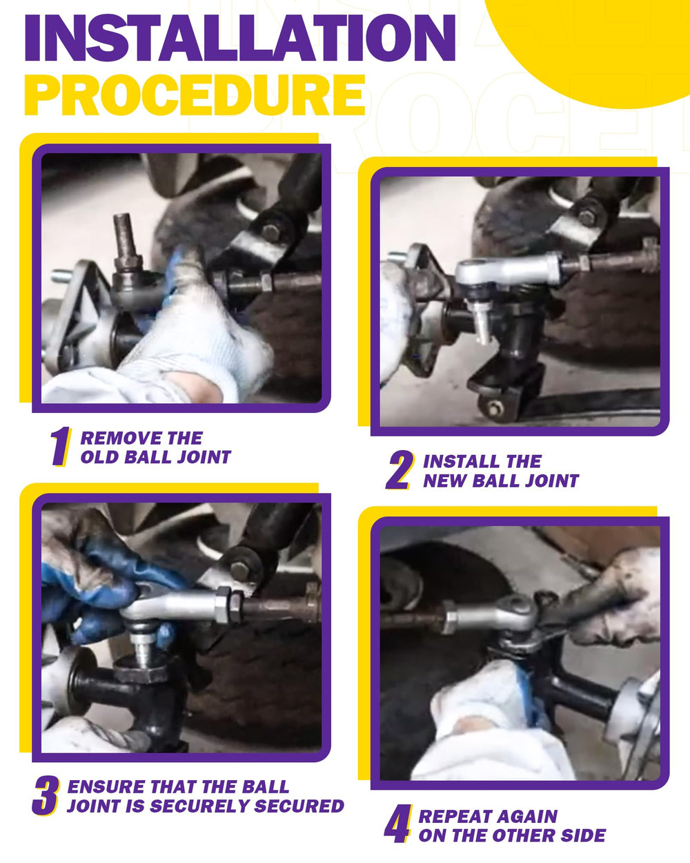 HOWBOW tie rod end installed on EZGO TXT steering gear improving control