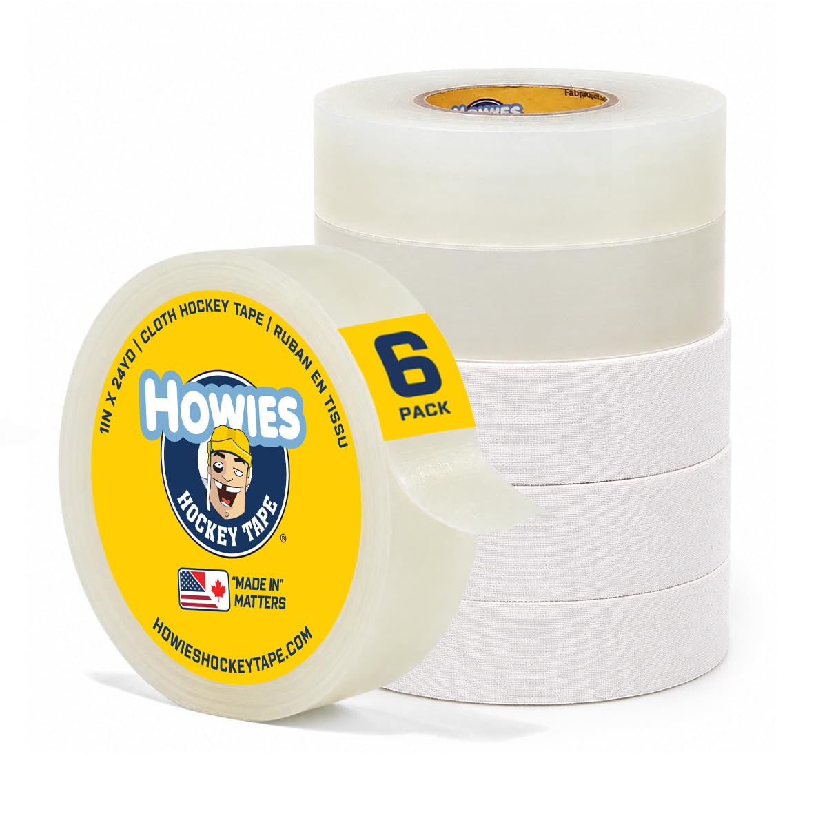 Howies front packaging showing six-tape combo for reliable game-day supply