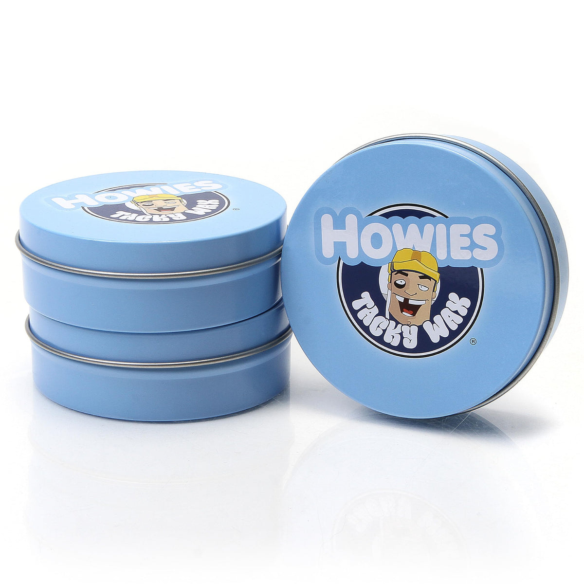Howies front tin showing product branding and portable design benefit