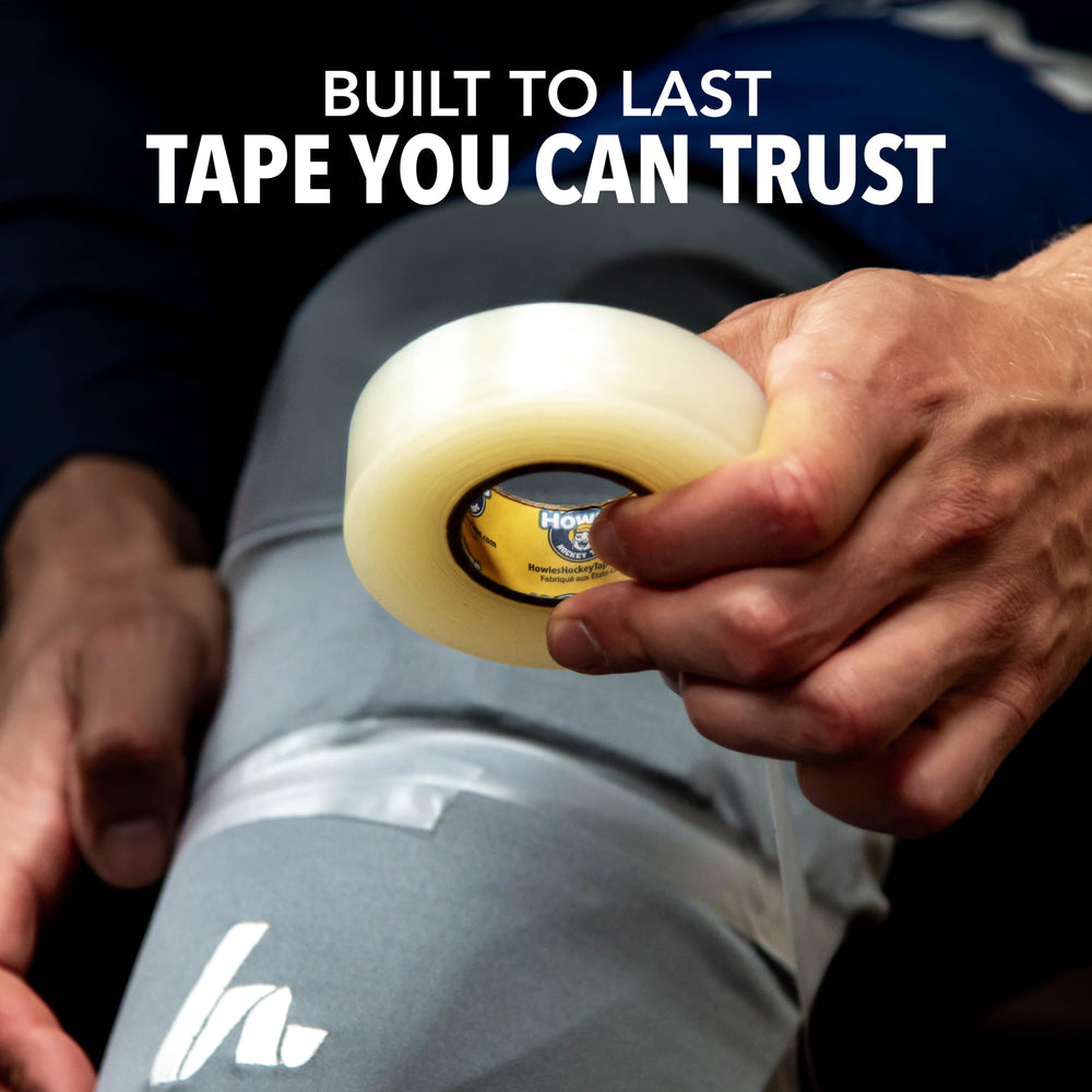 Howies tape torn edge by hand illustrating easy tear and quick use