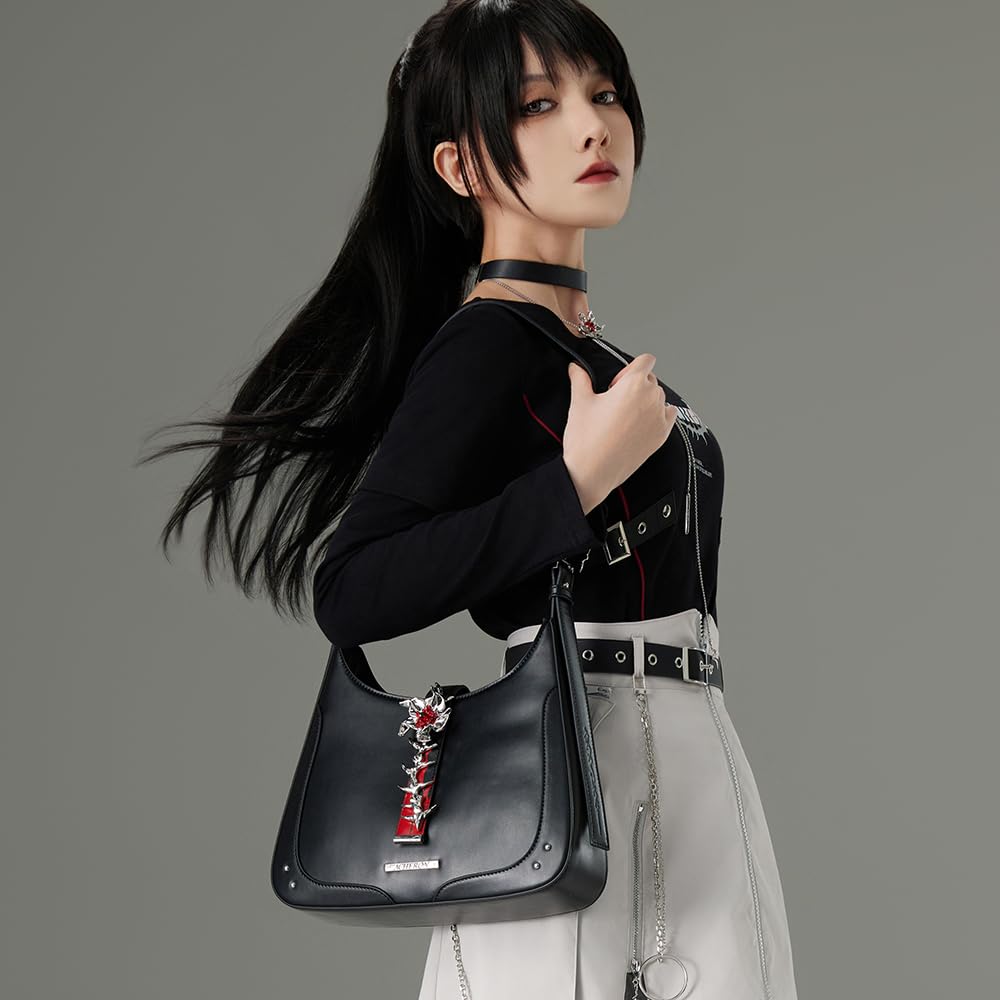 HOYOVERSE saddle bag worn as crossbody demonstrating hands-free convenience