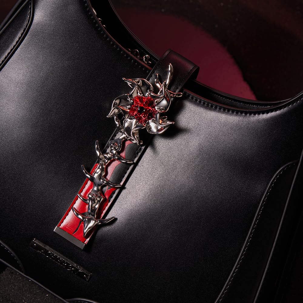 HOYOVERSE saddle bag texture closeup showing PU leather finish and scratch resistance