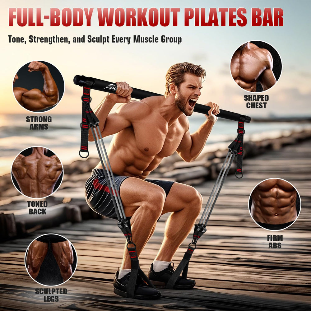 HPYGN assortment of six resistance bands demonstrating scalable strength options