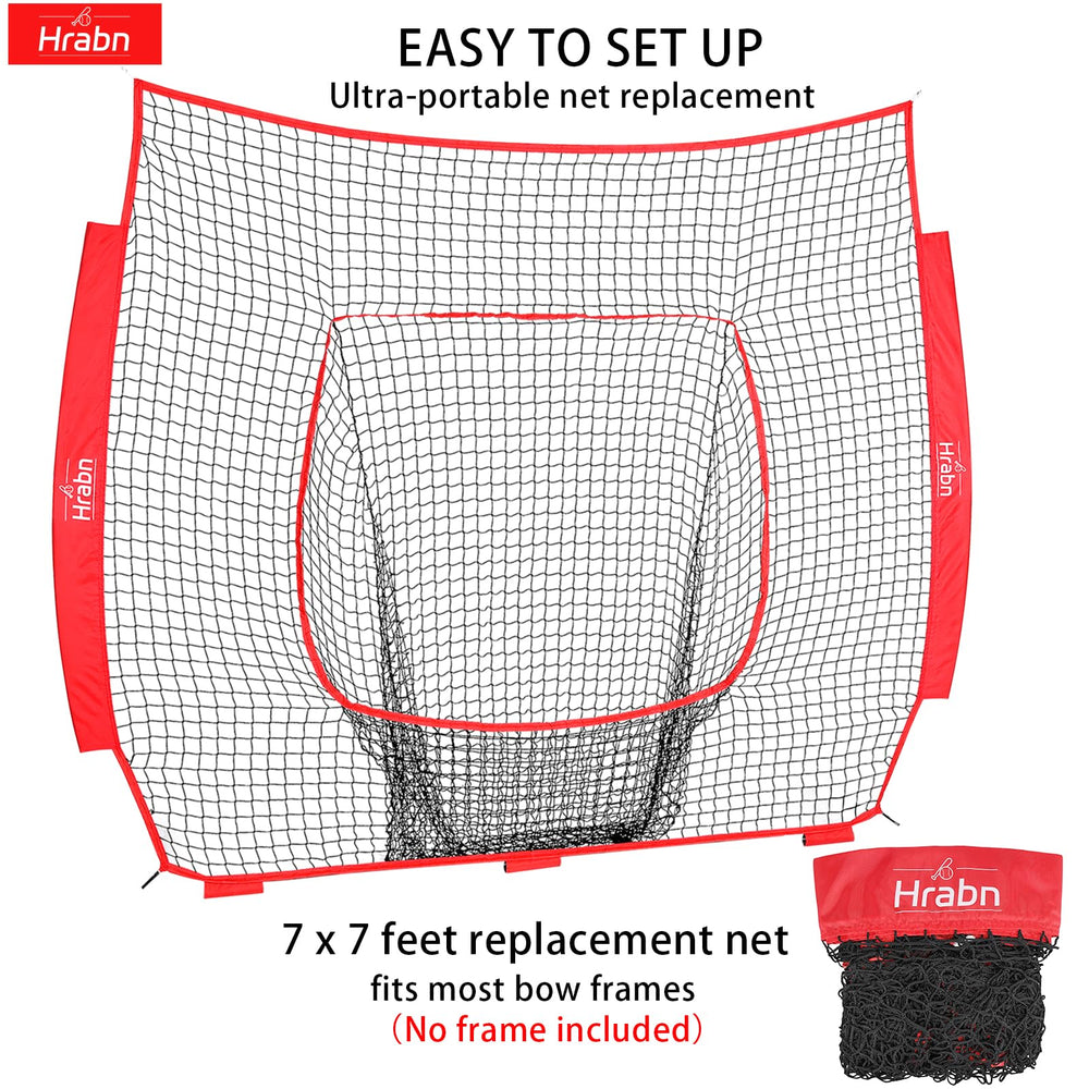 Hrabn close-up of knotless polyester mesh highlighting durability and low rebound