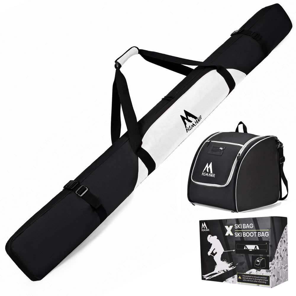 Hsmihair ski bag front view showing organized storage and easy transport