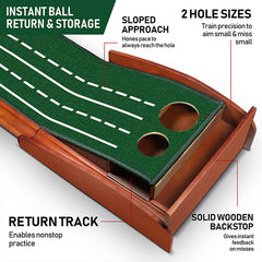 HUAEN overhead view of two hole sizes to vary difficulty and accuracy