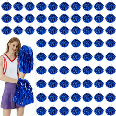 Hualleko front packaging showing 100 blue pom poms and handles for bulk events