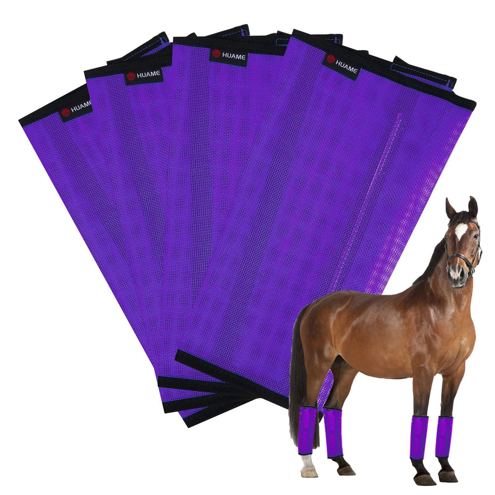 HUAME front view of the purple boot set showing full coverage and quick application benefit