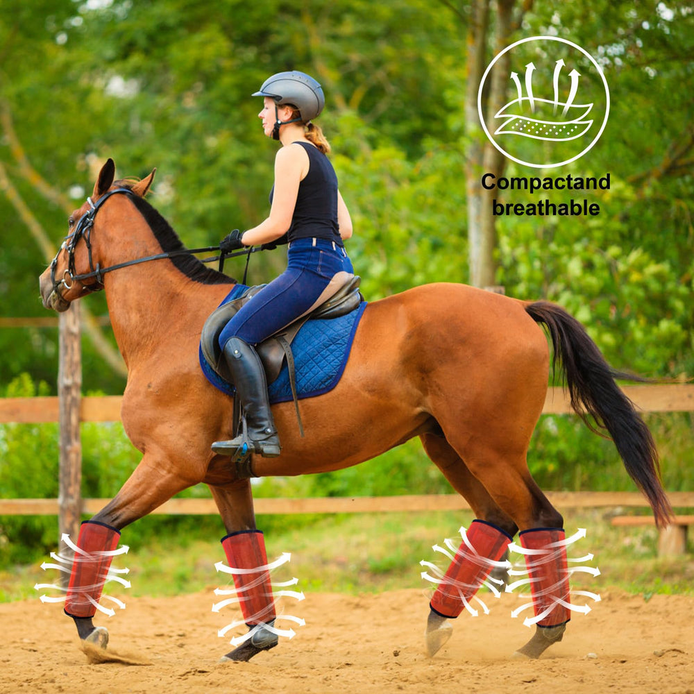 HUAME boot beside hoof for size and scale, aiding correct fit selection