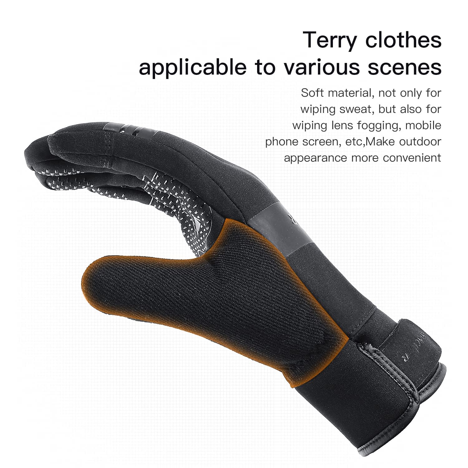 HUAME gloves next to ruler to show size and fit for medium hand comfort