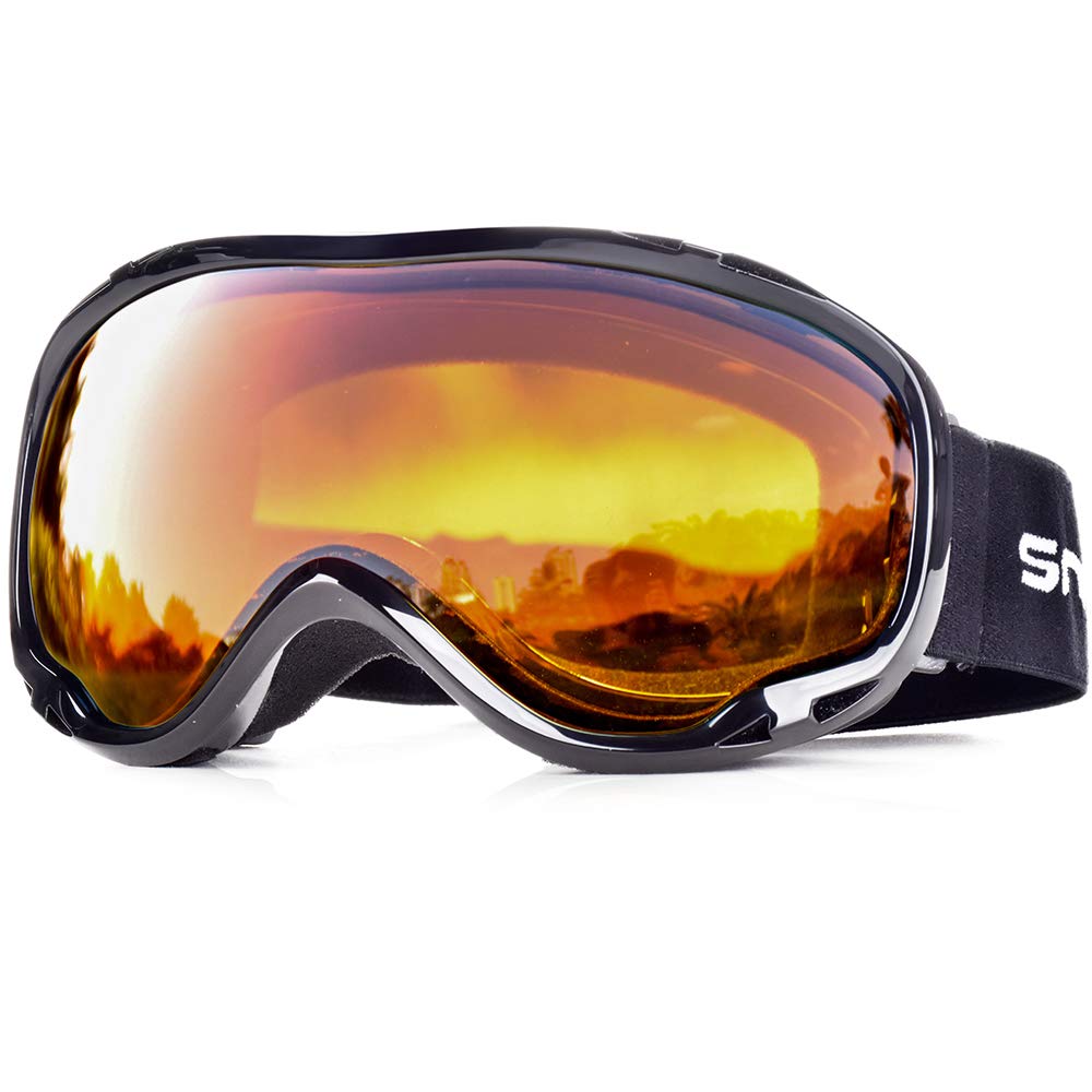 HUBO SPORTS front view BBOrange goggles showing full-face coverage and clear field