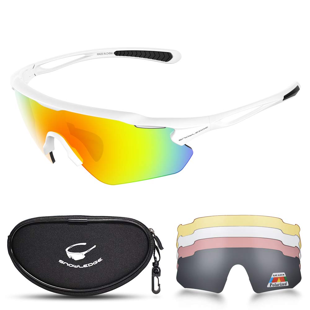 HUBO SPORTS front view of glasses showing full frame and lens, clear protection